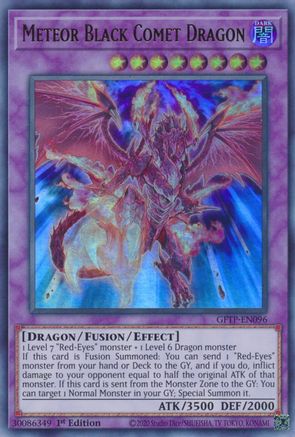 Meteor Black Comet Dragon (Ultra Rare) (GFTP-EN096) - Ghosts From the Past 1st Edition