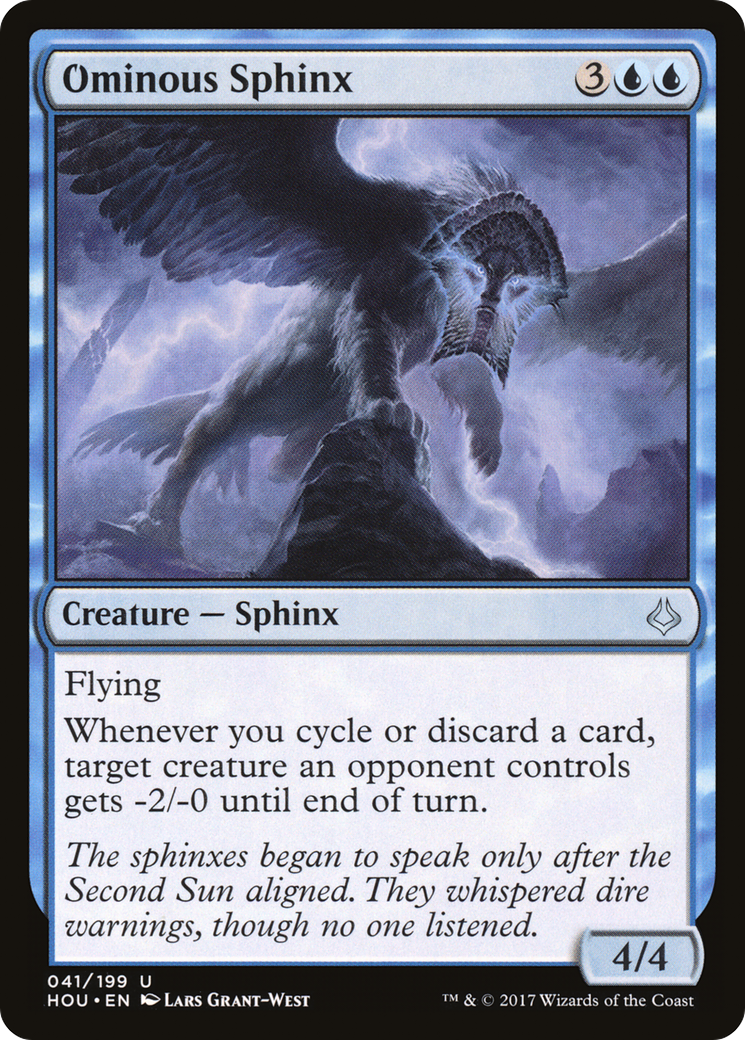 Ominous Sphinx (HOU-041) [Hour of Devastation] Foil