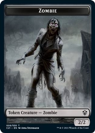 Zombie // Horror Double-Sided Token (C21-9 // 8) [Commander 2021]