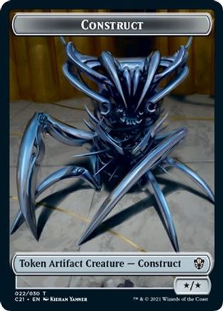 Construct (022) // Treasure Double-Sided Token (C21-22 // 7) [Commander 2021]