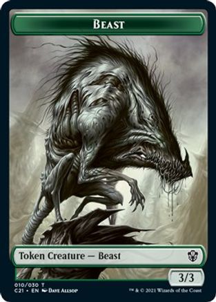 Beast (010) // Fish Double-Sided Token (C21-10 // 3) [Commander 2021]