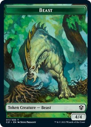 Beast (011) // Insect Double-Sided Token (C21-11 // 17) [Commander 2021]