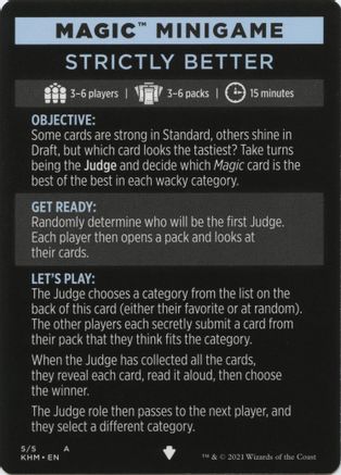 Magic Minigame: Strictly Better (KHM-005) [Kaldheim]