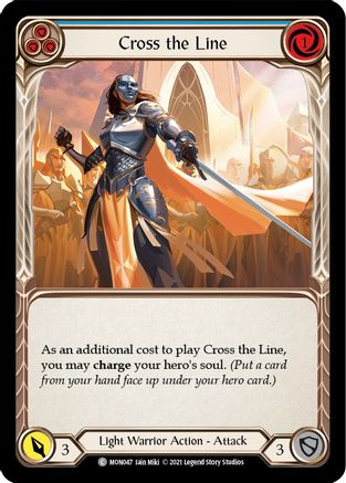 Cross the Line (Blue) (MON047) - Monarch 1st Edition