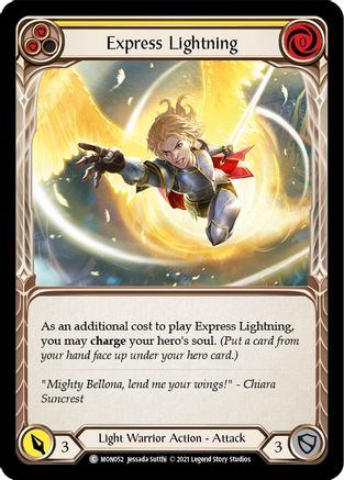 Express Lightning (Yellow) (MON052) - Monarch 1st Edition Rainbow Foil