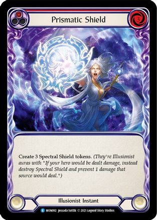 Prismatic Shield (Red) (MON092) - Monarch 1st Edition Rainbow Foil