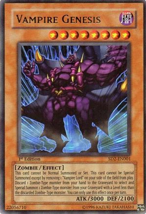 Vampire Genesis (Ultra Rare) (SD2-EN001) - Structure Deck: Zombie Madness Unlimited