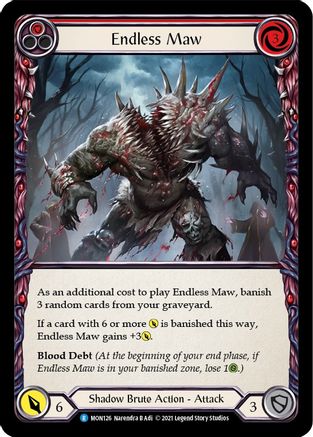 Endless Maw (Red) (MON126) - Monarch 1st Edition Rainbow Foil
