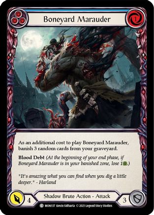 Boneyard Marauder (Blue) (MON137) - Monarch Unlimited Edition