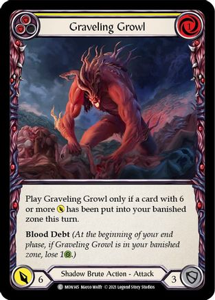 Graveling Growl (Yellow) (MON145) - Monarch Unlimited Edition