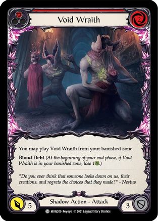 Void Wraith (Red) (MON209) - Monarch 1st Edition