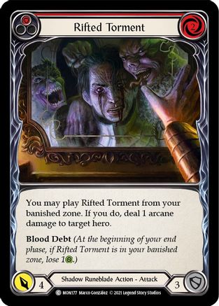 Rifted Torment (Red) (MON177) - Monarch 1st Edition