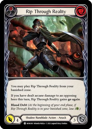 Rip Through Reality (Red) (MON180) - Monarch Unlimited Edition Rainbow Foil