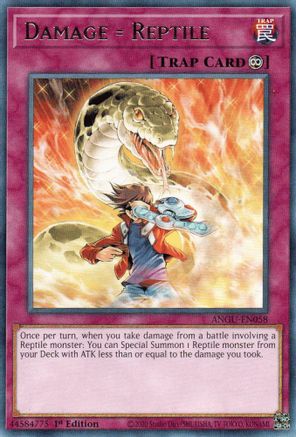 Damage = Reptile (Rare) (ANGU-EN058) - Ancient Guardians 1st Edition