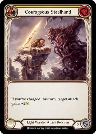 Courageous Steelhand (Yellow) (BOL018) - Blitz Deck: Monarch - Boltyn