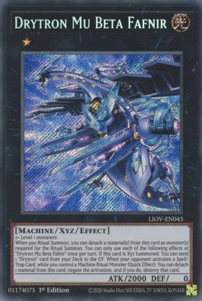 Drytron Mu Beta Fafnir (Secret Rare) (LIOV-EN043) - Lightning Overdrive 1st Edition