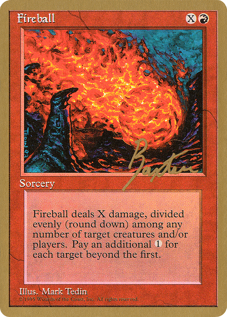 Fireball - 1996 George Baxter (4ED) [Pro Tour Collector Set]