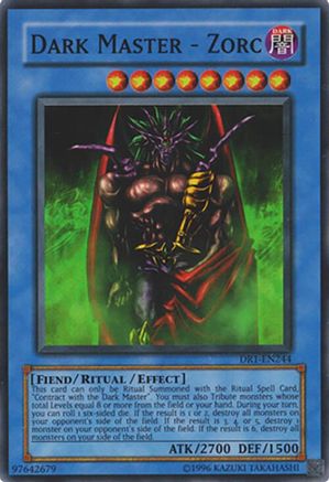 Dark Master - Zorc (Super Rare) (DR1-EN244) - Dark Revelation Volume 1 Unlimited