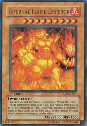 Infernal Flame Emperor (Ultra Rare) (SD3-EN001) - Structure Deck: Blaze of Destruction 1st Edition