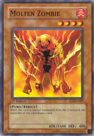 Molten Zombie (Common) (SD3-EN007) - Structure Deck: Blaze of Destruction 1st Edition