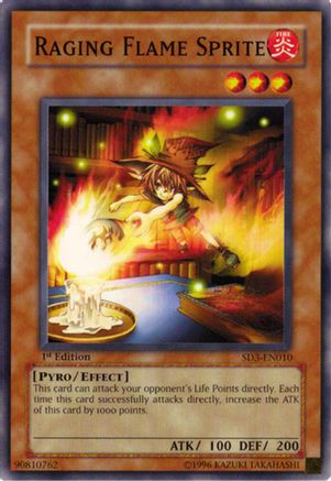 Raging Flame Sprite (Common) (SD3-EN010) - Structure Deck: Blaze of Destruction 1st Edition