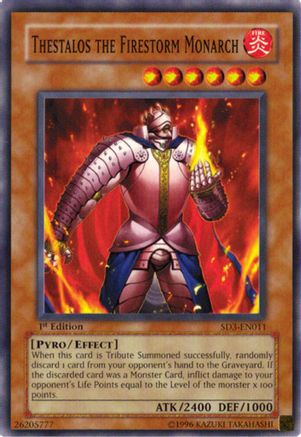 Thestalos the Firestorm Monarch (Common) (SD3-EN011) - Structure Deck: Blaze of Destruction 1st Edition
