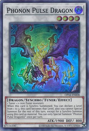Phonon Pulse Dragon (Super Rare) (OP16-EN008) - OTS Tournament Pack 16 Unlimited