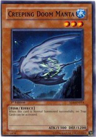 Creeping Doom Manta (Common) (SD4-EN014) - Structure Deck: Fury from the Deep 1st Edition