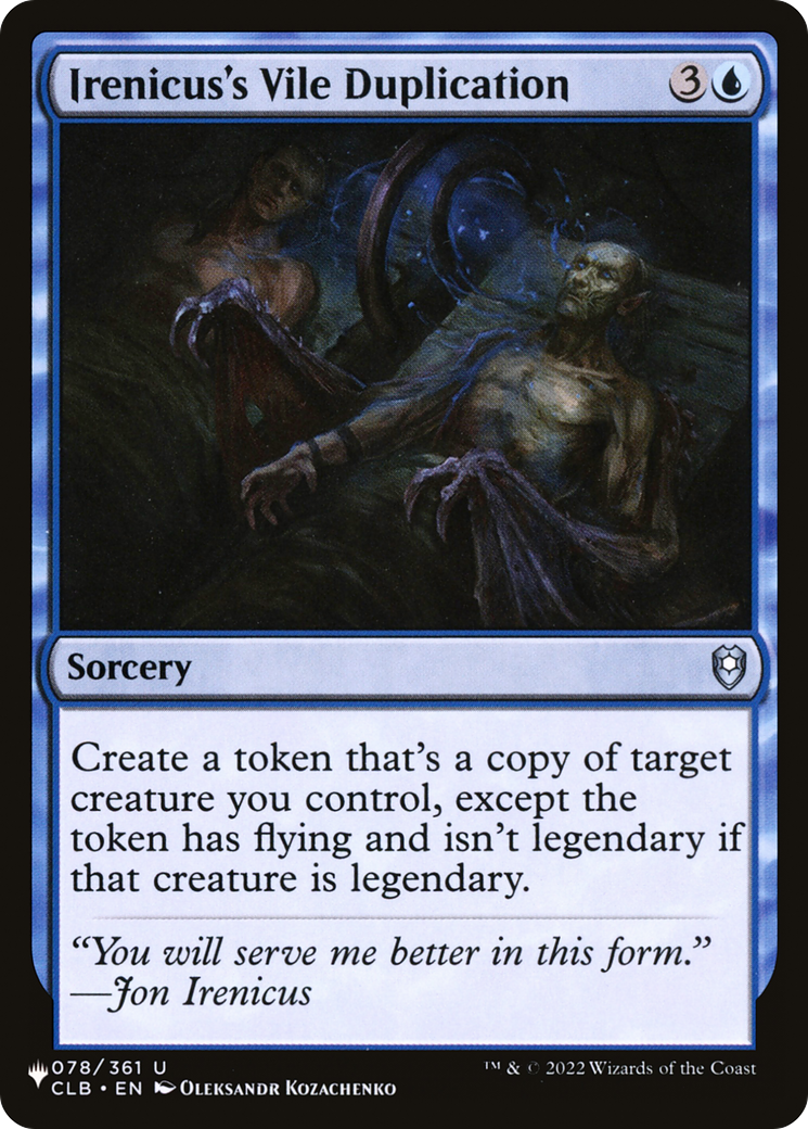 Irenicus's Vile Duplication (LIST-078/361) [The List]