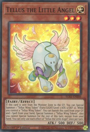 Tellus the Little Angel (Super Rare) (EGS1-EN006) - Egyptian God Deck: Slifer the Sky Dragon 1st Edition