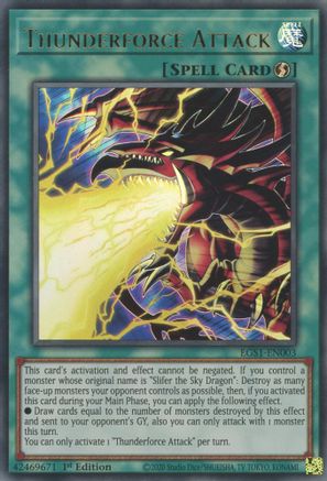 Thunderforce Attack (Ultra Rare) (EGS1-EN003) - Egyptian God Deck: Slifer the Sky Dragon Unlimited