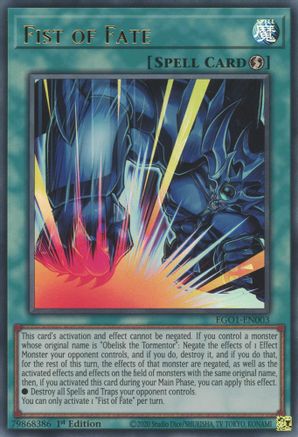 Fist of Fate (Ultra Rare) (EGO1-EN003) - Egyptian God Deck: Obelisk the Tormentor 1st Edition