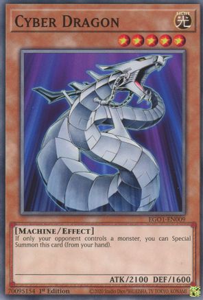 Cyber Dragon (Common) (EGO1-EN009) - Egyptian God Deck: Obelisk the Tormentor 1st Edition