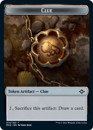 Clue (014) // Beast Double-Sided Token (MH2-14 // 9) [Modern Horizons 2] Foil