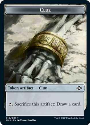 Clue (015) // Beast Double-Sided Token (MH2-15 // 9) [Modern Horizons 2] Foil