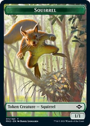 Squirrel // Zombie Double-Sided Token (MH2-11 // 6) [Modern Horizons 2] Foil