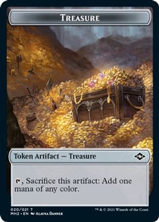 Treasure (020) // Crab Double-Sided Token (MH2-20 // 2) [Modern Horizons 2] Foil