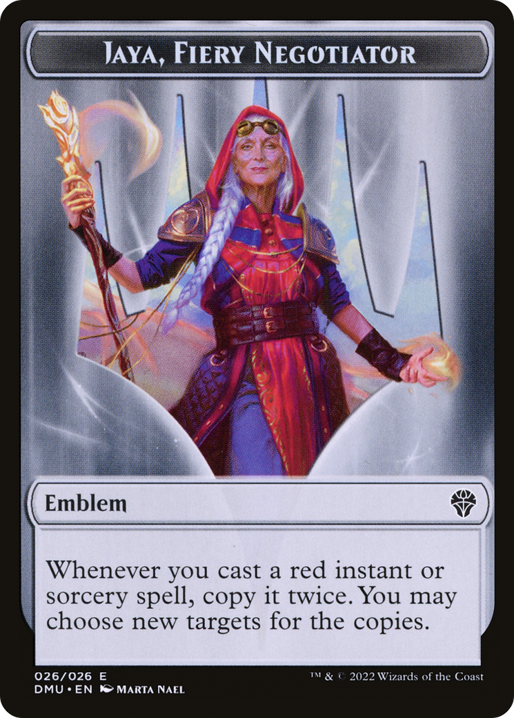 Jaya, Fiery Negotiator Emblem (TDMU-026) [Dominaria United Tokens]