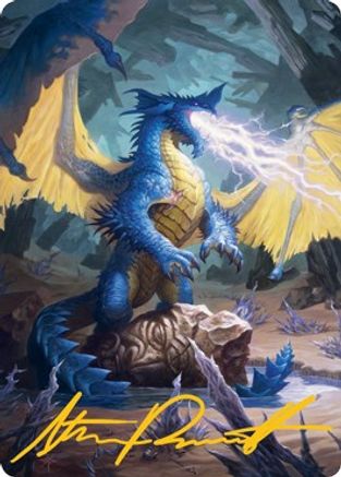 Blue Dragon Art Card (Gold-Stamped Signature) (ASAFR-073) [Art Series: Adventures in the Forgotten Realms]