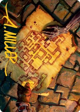 Dungeon Map Art Card (Gold-Stamped Signature) (ASAFR-057) [Art Series: Adventures in the Forgotten Realms]