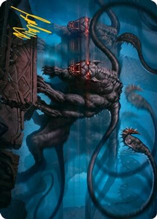 Displacer Beast Art Card (Gold-Stamped Signature) (ASAFR-008) [Art Series: Adventures in the Forgotten Realms]