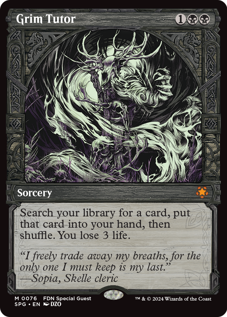 Grim Tutor (Showcase) (SPG-076) [Special Guests] Foil