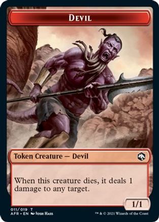 Devil // Angel Double-Sided Token (AFR-11 // 1) [Adventures in the Forgotten Realms] Foil