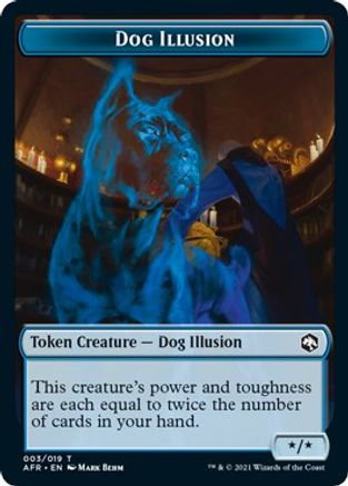 Dog Illusion // Emblem - Zariel, Archduke of Avernus Double-Sided Token (AFR-3 // 19) [Adventures in the Forgotten Realms] Foil
