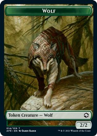 Wolf // Emblem - Mordenkainen Double-Sided Token (AFR-14 // 18) [Adventures in the Forgotten Realms] Foil