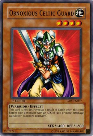 Obnoxious Celtic Guard (Common) (SD5-EN007) - Structure Deck: Warrior's Triumph 1st Edition
