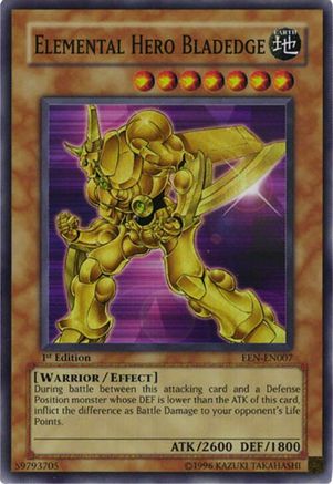 Elemental Hero Bladedge (Super Rare) (EEN-EN007) - Elemental Energy Unlimited