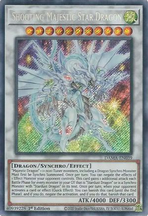 Shooting Majestic Star Dragon (Secret Rare) (DAMA-EN039) - Dawn of Majesty 1st Edition