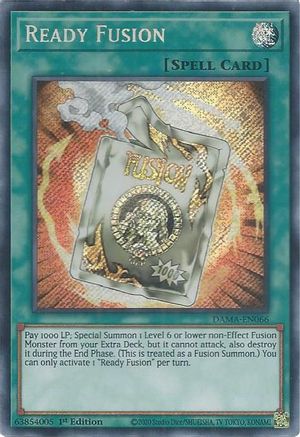 Ready Fusion (Secret Rare) (DAMA-EN066) - Dawn of Majesty 1st Edition