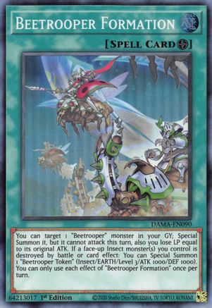 Beetrooper Formation (Super Rare) (DAMA-EN090) - Dawn of Majesty 1st Edition